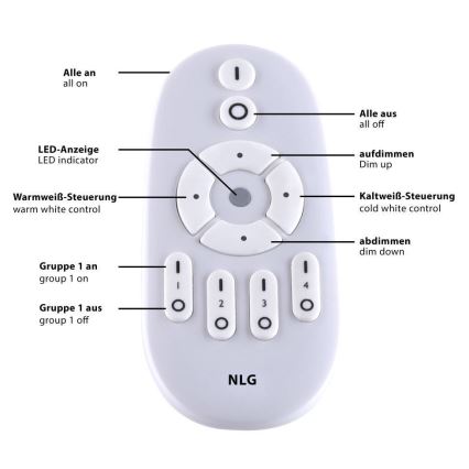 Leuchten Direkt 15571-18 - Plafón LED regulable FLAT LED/23,5W/230V 2700-5000K + mando a distancia