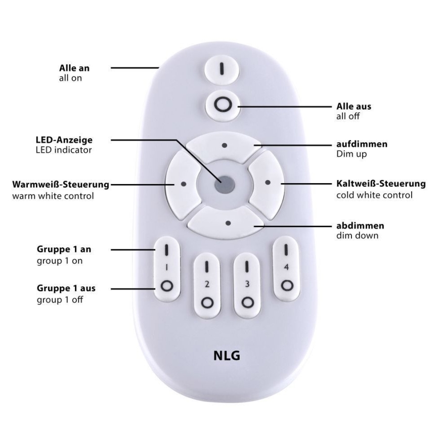 Leuchten Direkt 15571-18 - Plafón LED regulable FLAT LED/23,5W/230V 2700-5000K + mando a distancia