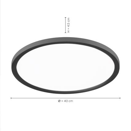 Leuchten Direkt 15571-18 - Plafón LED regulable FLAT LED/23,5W/230V 2700-5000K + mando a distancia