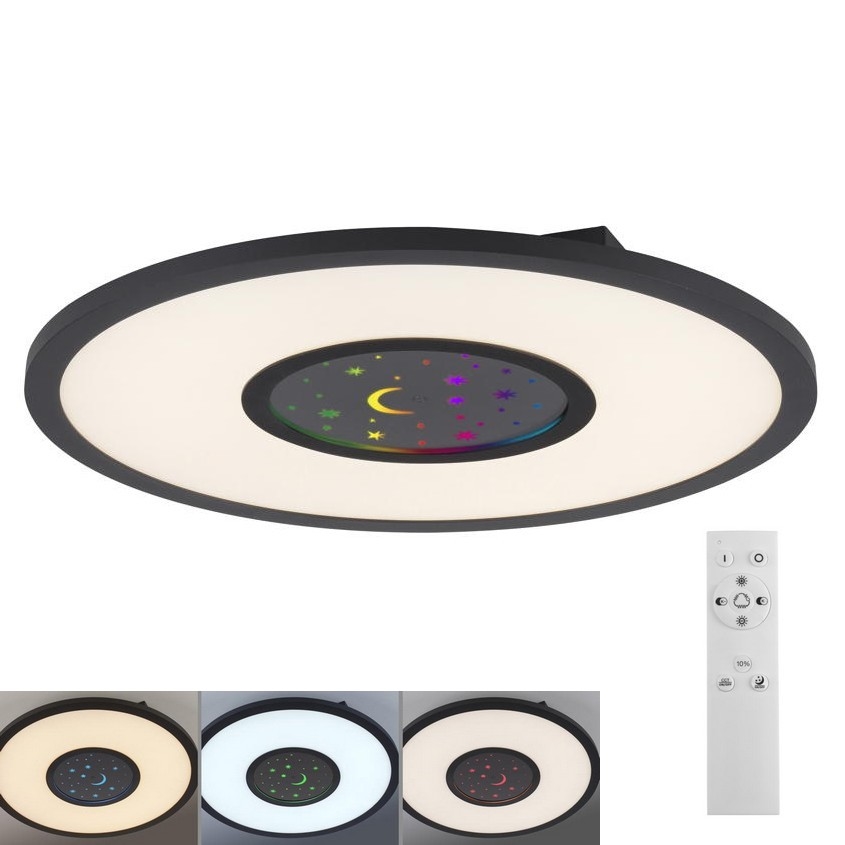 Leuchten Direkt 15572-18 - Plafón LED RGBW regulable ASTRO LED/17,5W/230V 2700-5000K + mando a distancia