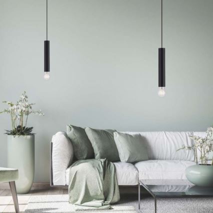 Leuchten Direkt 15617-18 - Lámpara colgante BRUNA 1xE27/60W/230V negro