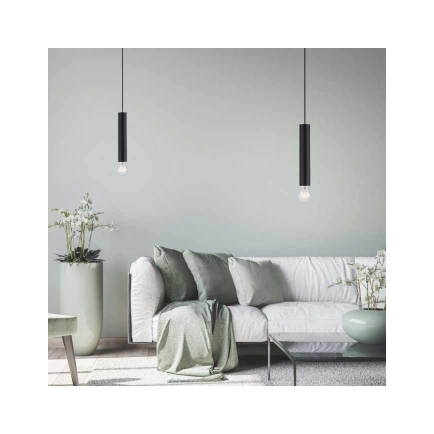 Leuchten Direkt 15617-18 - Lámpara colgante BRUNA 1xE27/60W/230V negro