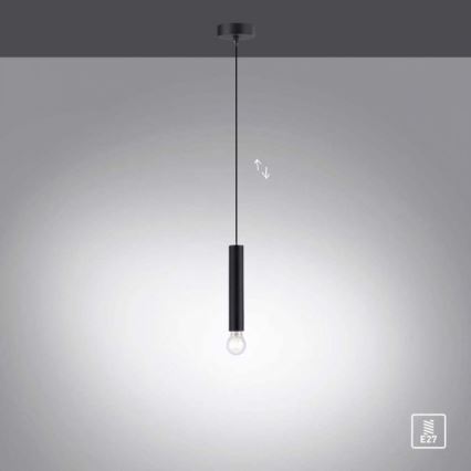Leuchten Direkt 15617-18 - Lámpara colgante BRUNA 1xE27/60W/230V negro