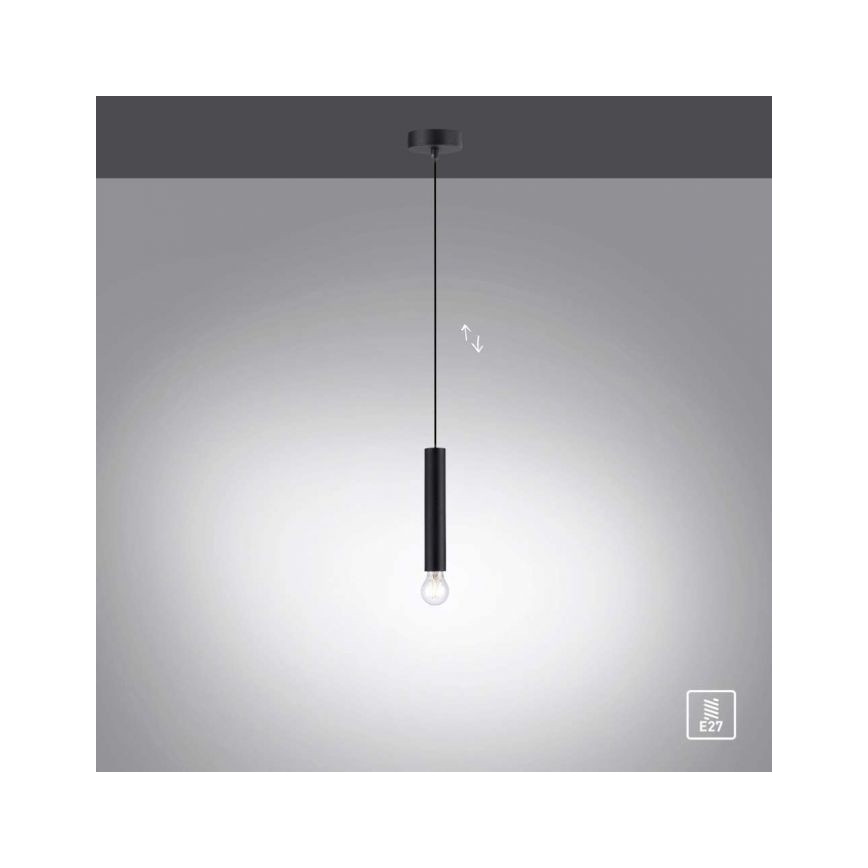 Leuchten Direkt 15617-18 - Lámpara colgante BRUNA 1xE27/60W/230V negro