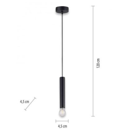 Leuchten Direkt 15617-18 - Lámpara colgante BRUNA 1xE27/60W/230V negro
