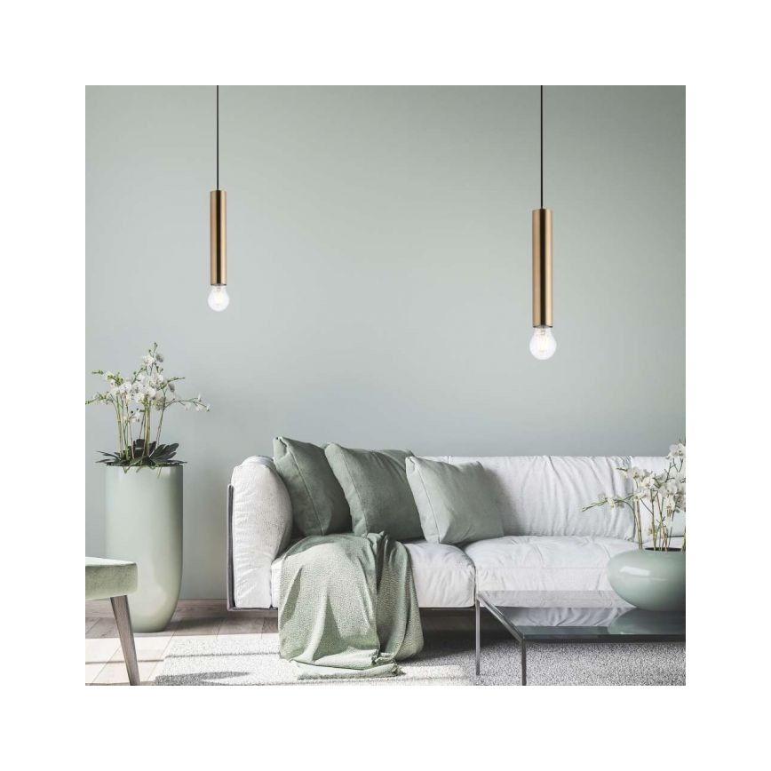 Leuchten Direkt 15617-60 - Lámpara colgante BRUNA 1xE27/60W/230V latón