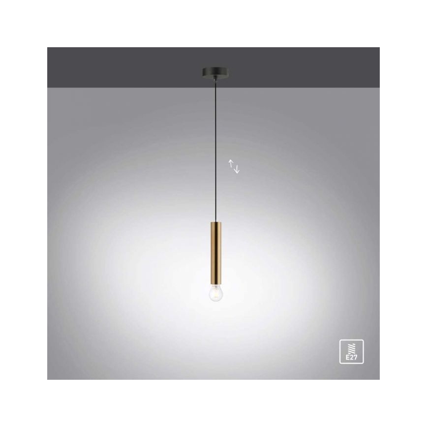 Leuchten Direkt 15617-60 - Lámpara colgante BRUNA 1xE27/60W/230V latón