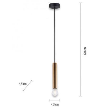 Leuchten Direkt 15617-60 - Lámpara colgante BRUNA 1xE27/60W/230V latón