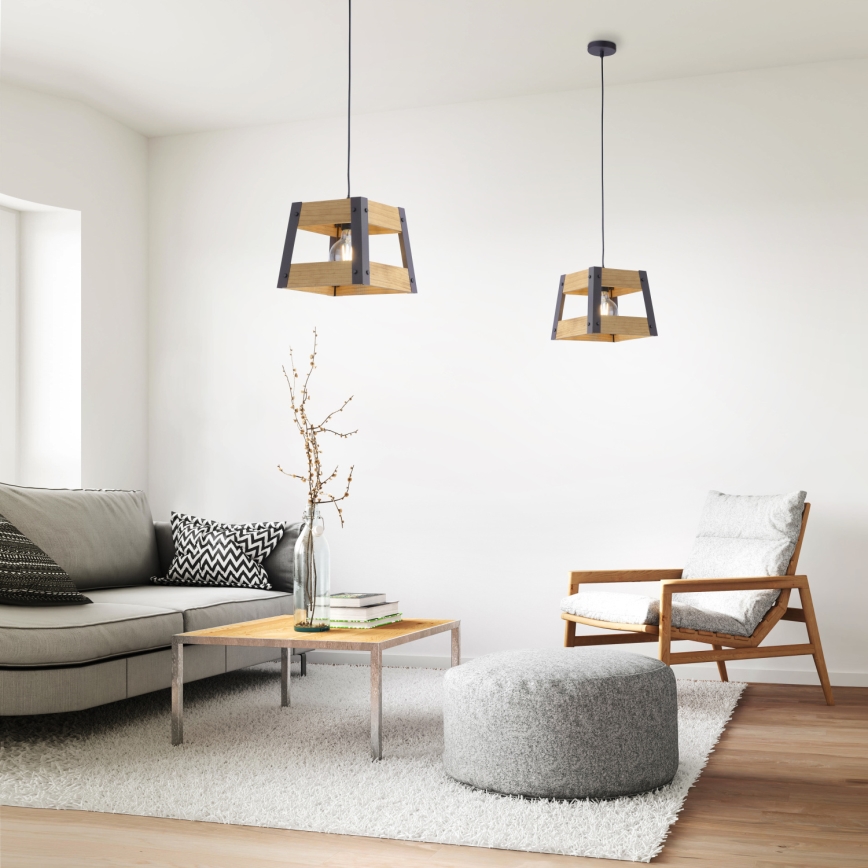 Leuchten Direkt 15720-79 - Lámpara colgante CRATE 1xE27/60W/230V