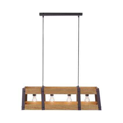 Leuchten Direkt 15721-79 - Lámpara colgante CRATE 4xE27/60W/230V
