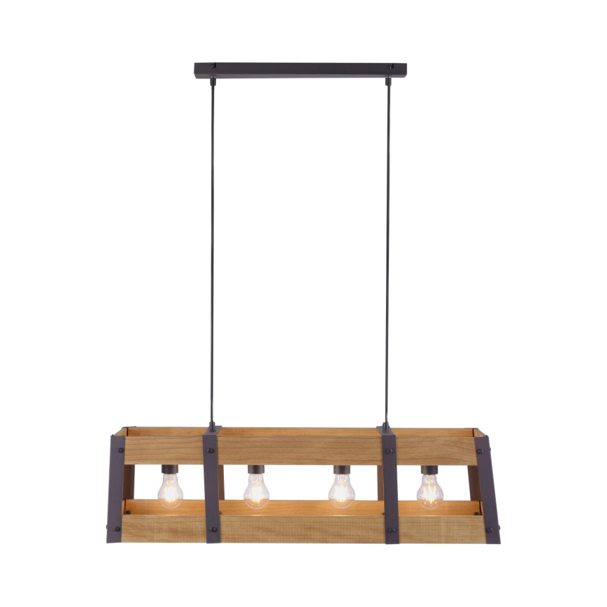 Leuchten Direkt 15721-79 - Lámpara colgante CRATE 4xE27/60W/230V