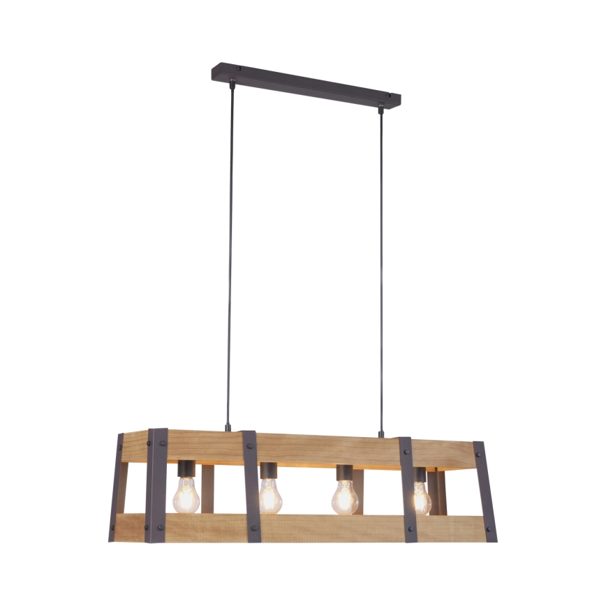 Leuchten Direkt 15721-79 - Lámpara colgante CRATE 4xE27/60W/230V