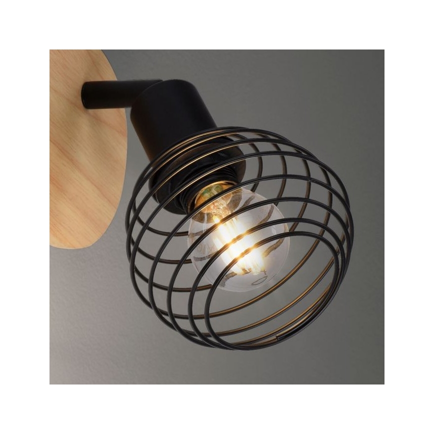 Leuchten Direkt 15921-79 - Foco de pared EUGEN 1xE14/40W/230V roble