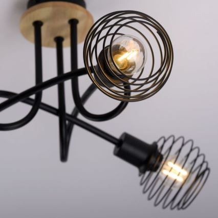 Leuchten Direkt 15923-79 - Lámpara de techo EUGEN 3xE14/40W/230V roble