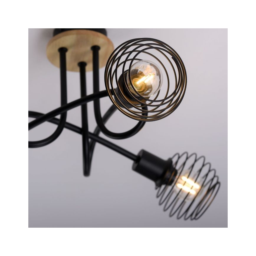 Leuchten Direkt 15923-79 - Lámpara de techo EUGEN 3xE14/40W/230V roble