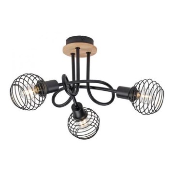 Leuchten Direkt 15923-79 - Lámpara de techo EUGEN 3xE14/40W/230V roble