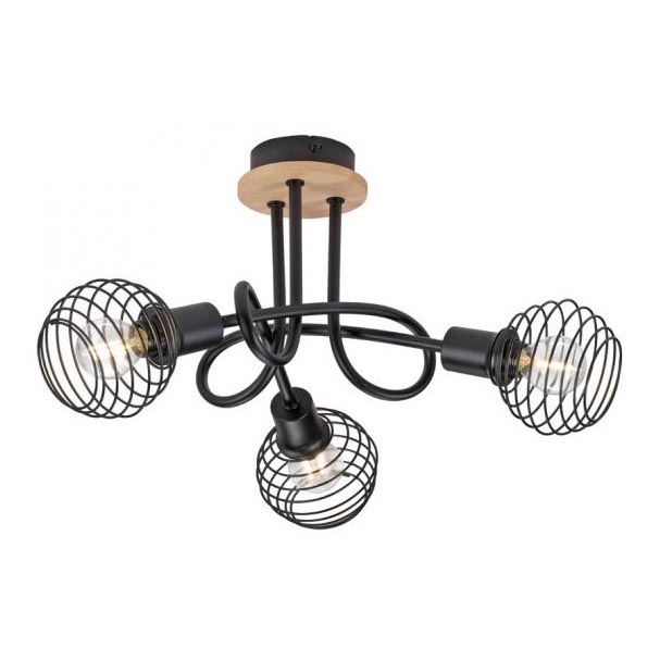 Leuchten Direkt 15923-79 - Lámpara de techo EUGEN 3xE14/40W/230V roble