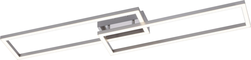 Leuchten Direkt 16430-55 - Luminaria de techo regulable LED RGBW MAXI 2xLED/18W/230V 2700-5000K cromo mate + mando a distancia