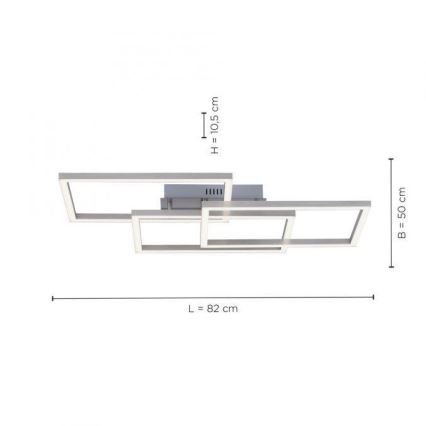 Leuchten Direkt 16431-55 - Lámpara de araña LED RGB regulable MAXI LED/27W/230V + mando a distancia