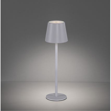 Leuchten Direkt 19250-16 - LED Lámpara de mesa recargable y regulable para exteriores EURIA LED/3W/5V 2600 mAh IP54 blanco