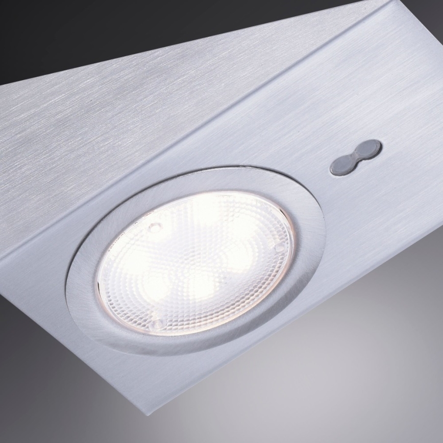Leuchten Direkt 84111-55-3 - SET 3x LED Iluminación para muebles con sensor THEO LED/3,6W/230V