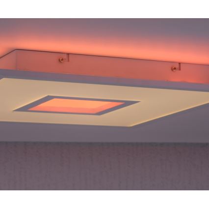 Leuchten Direkt 11645-16 - Plafón LED RGB regulable RECESS LED/22,5W/230V + LED/5W + control remoto