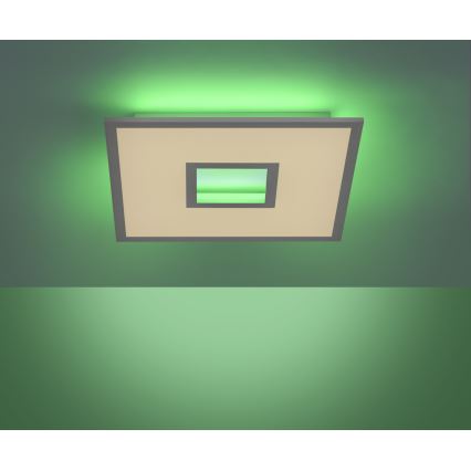 Leuchten Direkt 11645-16 - Plafón LED RGB regulable RECESS LED/22,5W/230V + LED/5W + control remoto