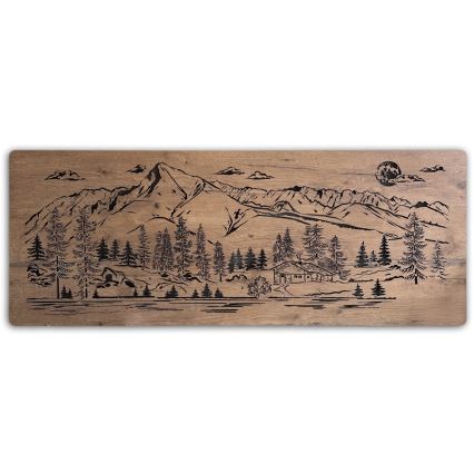 Li-Go 23524/DUB2 - Decoración de pared LED regulable LED/24W/230V 130x50 cm roble/Cabaña de montaña