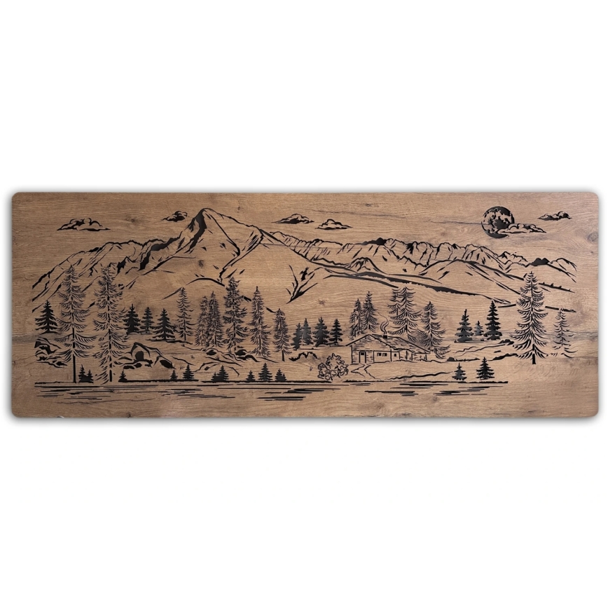 Li-Go 23524/DUB2 - Decoración de pared LED regulable LED/24W/230V 130x50 cm roble/Cabaña de montaña