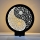 Li-Go 23607/O - Lámpara decorativa de mesa LED regulable LED/12W/230V 20x22 cm nogal/Yin Yang