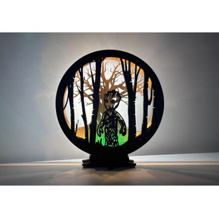 Li-Go 23613/DUB2 - Lámpara decorativa de sobremesa LED regulable LED/12W/230V 20x22 cm roble/Grut