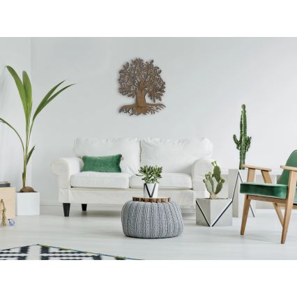 Li-Go 23673/DUB2 - Decoración de pared LED regulable LED/10W/5V 20000 mAh 45x55 cm roble + mando a distancia