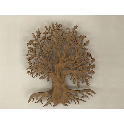 Li-Go 23673/DUB2 - Decoración de pared LED regulable LED/10W/5V 20000 mAh 45x55 cm roble + mando a distancia