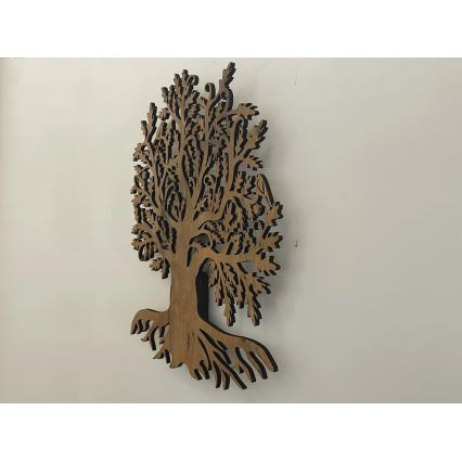 Li-Go 23673/DUB2 - Decoración de pared LED regulable LED/10W/5V 20000 mAh 45x55 cm roble + mando a distancia