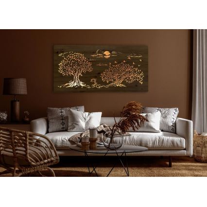 Li-Go 5307/DUB2 - Lámpara decorativa de pared LED regulable LED/24W/230V 120x60 cm roble/Tres robles