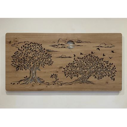 Li-Go 5307/DUB2 - Lámpara decorativa de pared LED regulable LED/24W/230V 120x60 cm roble/Tres robles