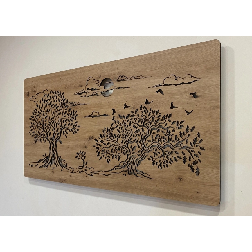 Li-Go 5307/DUB2 - Lámpara decorativa de pared LED regulable LED/24W/230V 120x60 cm roble/Tres robles