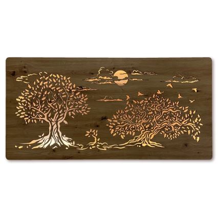 Li-Go 5307/DUB2 - Lámpara decorativa de pared LED regulable LED/24W/230V 120x60 cm roble/Tres robles