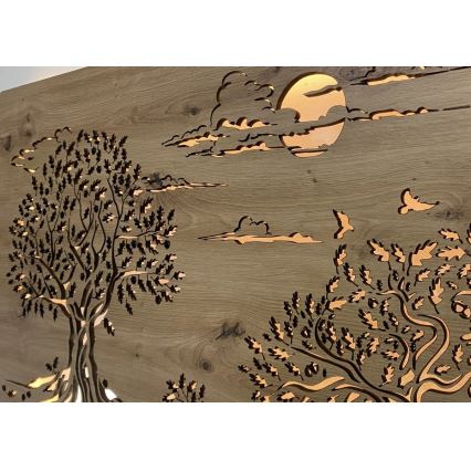 Li-Go 5307/DUB2 - Lámpara decorativa de pared LED regulable LED/24W/230V 120x60 cm roble/Tres robles