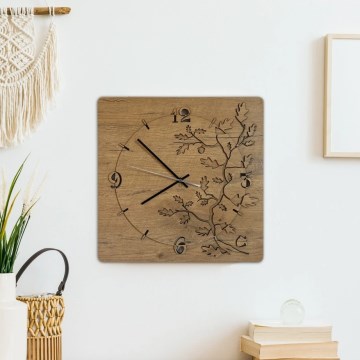 Li-Go 5499/DUB2 - Reloj de pared 1xAA 40x40 cm roble