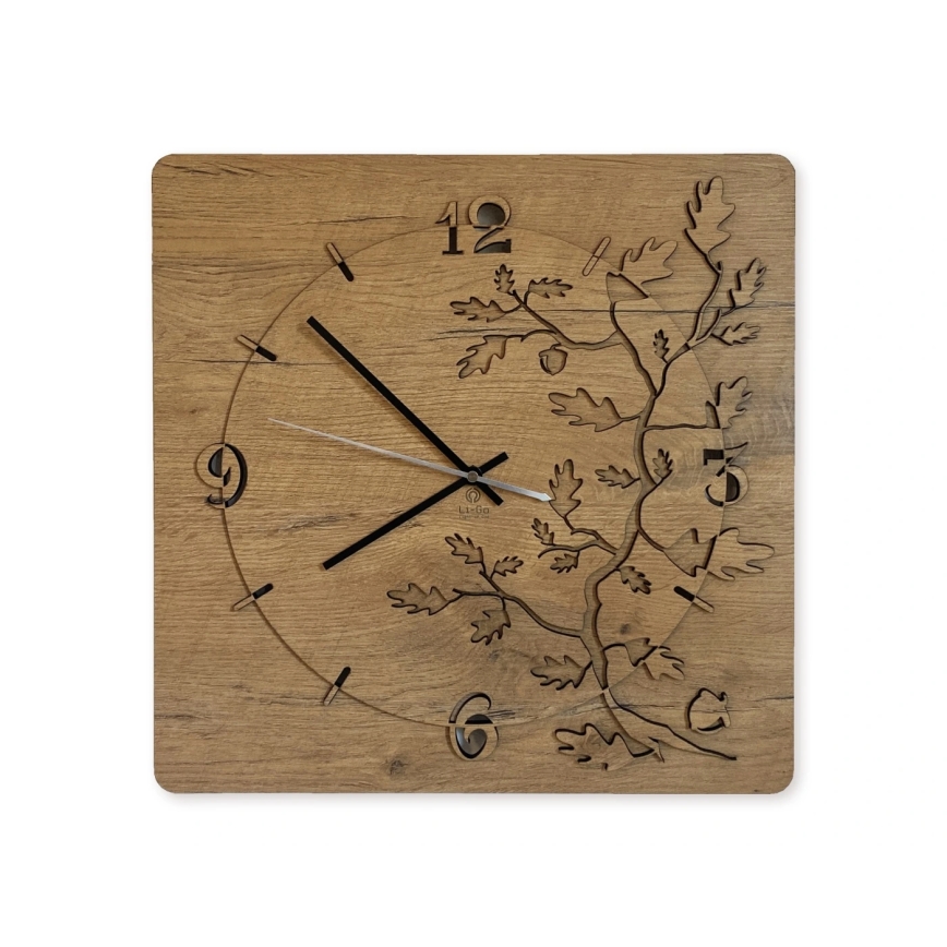 Li-Go 5499/DUB2 - Reloj de pared 1xAA 40x40 cm roble