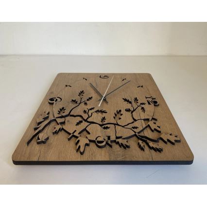 Li-Go 5499/DUB2 - Reloj de pared 1xAA 40x40 cm roble