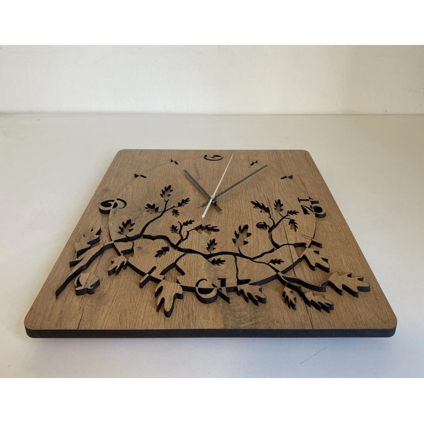 Li-Go 5499/DUB2 - Reloj de pared 1xAA 40x40 cm roble