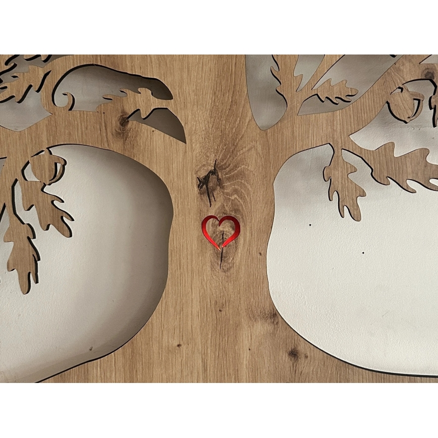 Li-Go 5729/DUB2 - Decoración mural LED con sensor de movimiento LED/10W/5V 90x110 cm roble