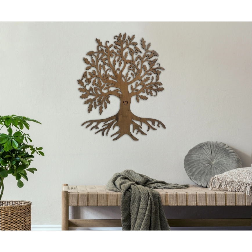 Li-Go 5732/DUB/S2 - Decoración de pared LED regulable, 10W/5V, 20000 mAh, 68x80 cm, roble