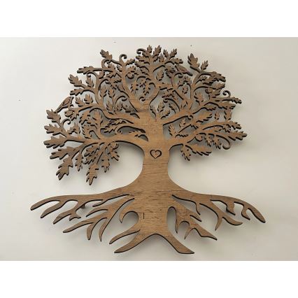 Li-Go 5732/DUB/S2 - Decoración de pared LED regulable, 10W/5V, 20000 mAh, 68x80 cm, roble