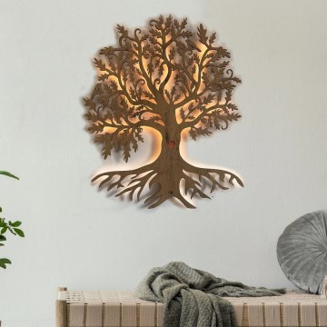 Li-Go 5739/DUB2 - Decoración de pared LED regulable LED/10W/230V 68x80 cm roble