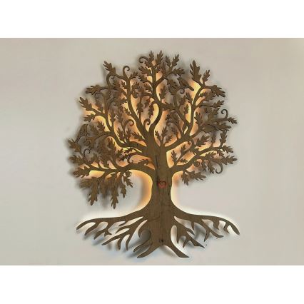 Li-Go 5739/DUB2 - Decoración de pared LED regulable LED/10W/230V 68x80 cm roble