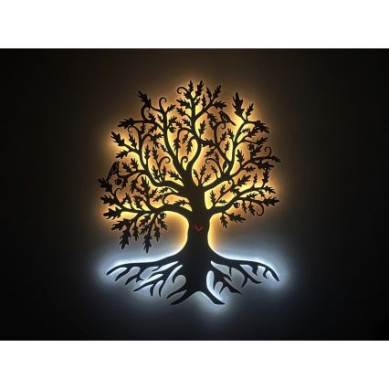 Li-Go 5742/DUB2 - Aplique decorativo de pared LED regulable, 10 W/230 V, 90 x 110 cm, roble