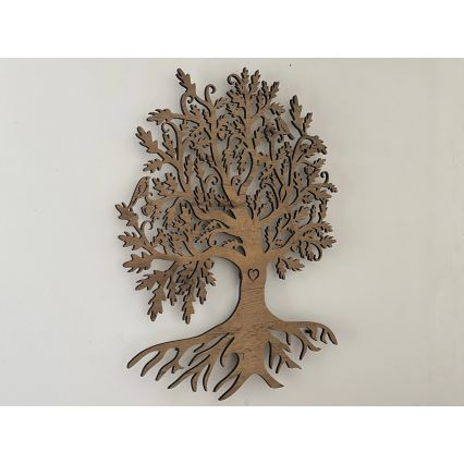 Li-Go 5742/DUB2 - Aplique decorativo de pared LED regulable, 10 W/230 V, 90 x 110 cm, roble